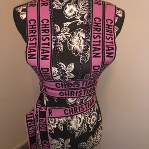 Custom Dior shirt and belt.